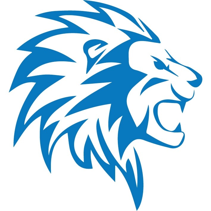 Sticker auto - Coama leului - Albastru - 25x27 cm