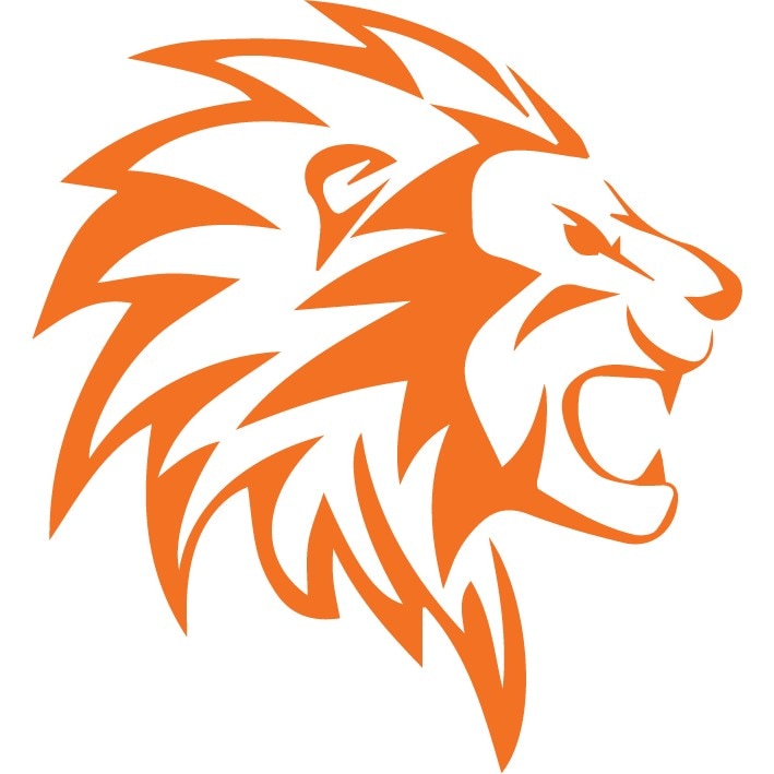 Sticker auto - Coama leului - Portocaliu - 25x27 cm