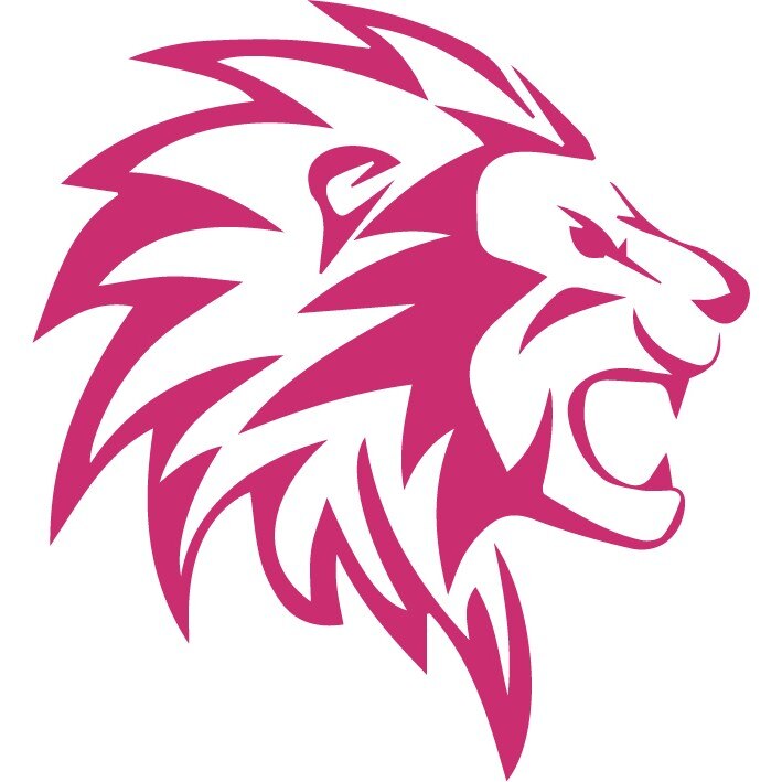 Sticker auto - Coama leului - Magenta - 25x27 cm