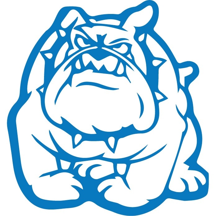 Sticker auto - Bulldog - Albastru - 20x22 cm