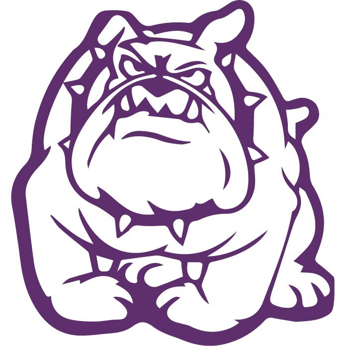 Sticker auto - Bulldog - Indigo - 20x22 cm