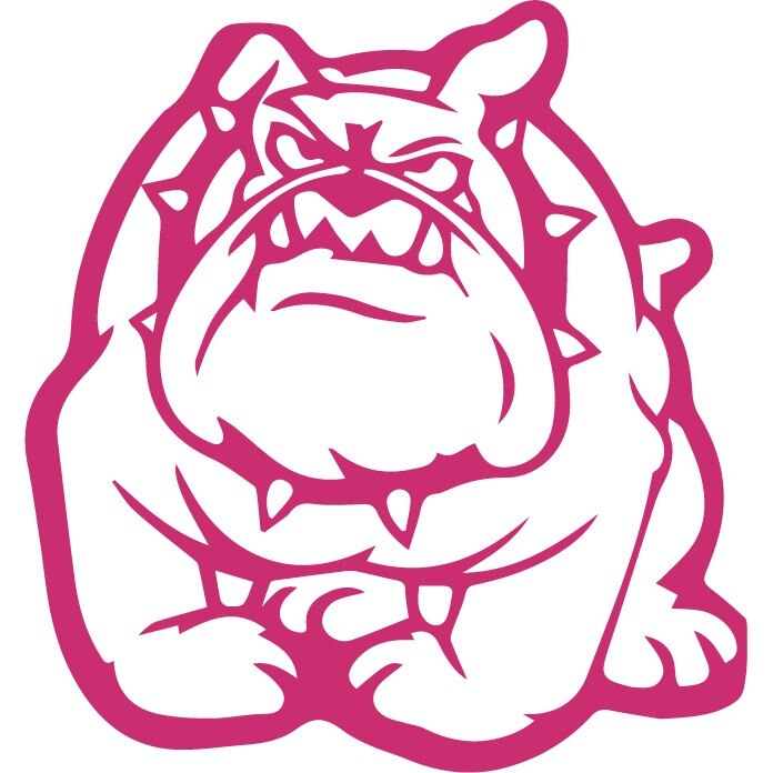 Sticker auto - Bulldog - Magenta - 20x22 cm