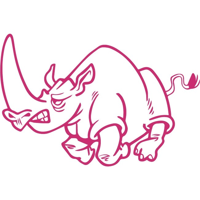 Sticker auto - Rinocer - Magenta - 30x20 cm