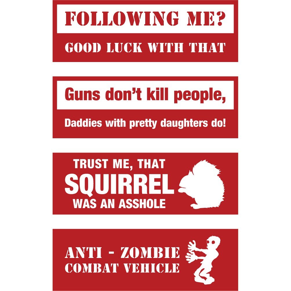 Sticker auto - Morocanos (pachet) - Rosu Cardinal - 4buc 11x10 cm