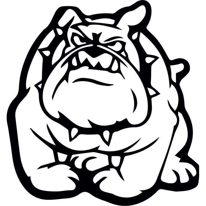 Sticker auto - Bulldog - Negru - 20x22 cm