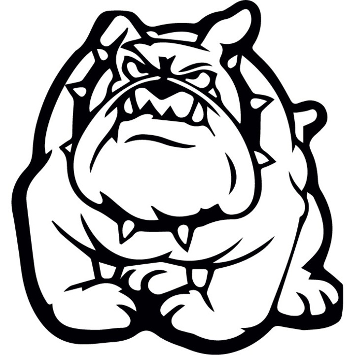 Sticker auto - Bulldog - Negru - 20x22 cm