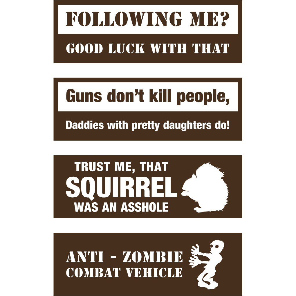 Sticker auto - Morocanos (pachet) - Choco - 4buc 11x10 cm