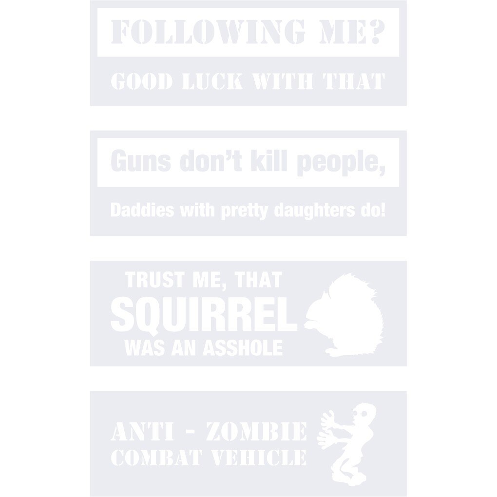 Sticker auto - Morocanos (pachet) - Alb polar - 4buc 11x10 cm