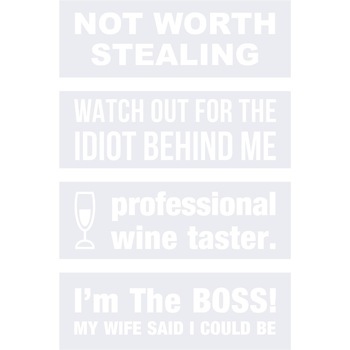 Sticker auto - Amuzant (pachet) - Alb polar - 4buc 11x10 cm Sticker auto - Amuzant (pachet) - Alb polar - 4buc 11x10 cm