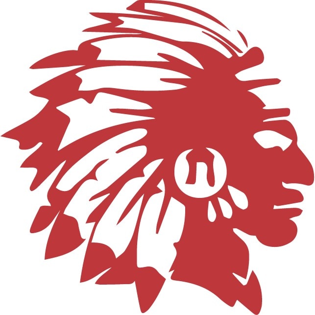 Sticker auto - Indian - Rosu Cardinal - 25x25 cm