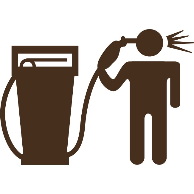 Sticker auto - Carburant scump - Choco - 25x18 cm