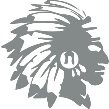 Sticker auto - Indian - Gri Metal - 25x25 cm Sticker auto - Indian - Gri Metal - 25x25 cm