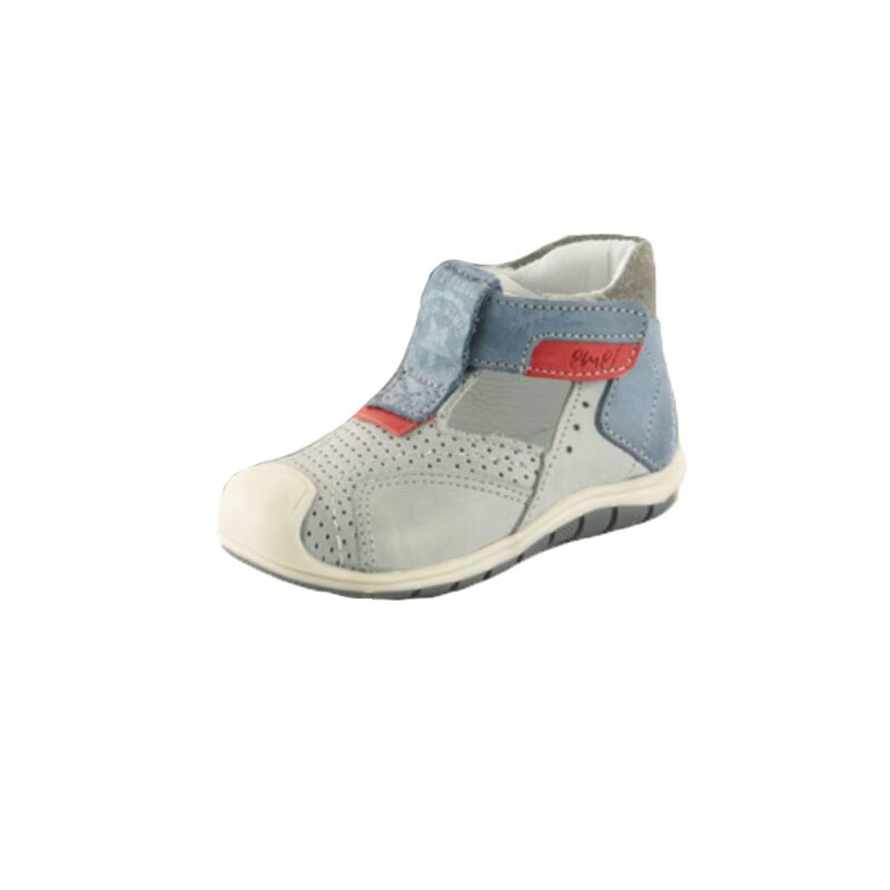 Pantofi ortopedici din piele naturala pentru baietei EMEL E 2395-9, Gri