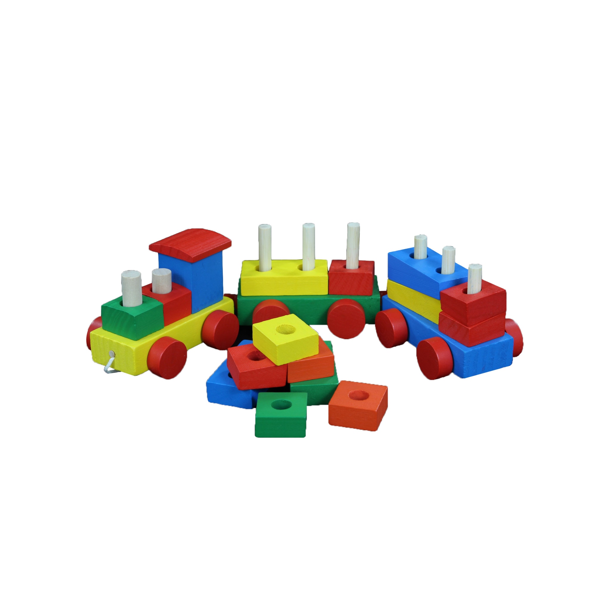 Tren de Jucarie Din Lemn - Drag Three Train - 1168