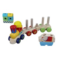 Tren de Jucarie din Lemn - Wooden Train Set - 1170