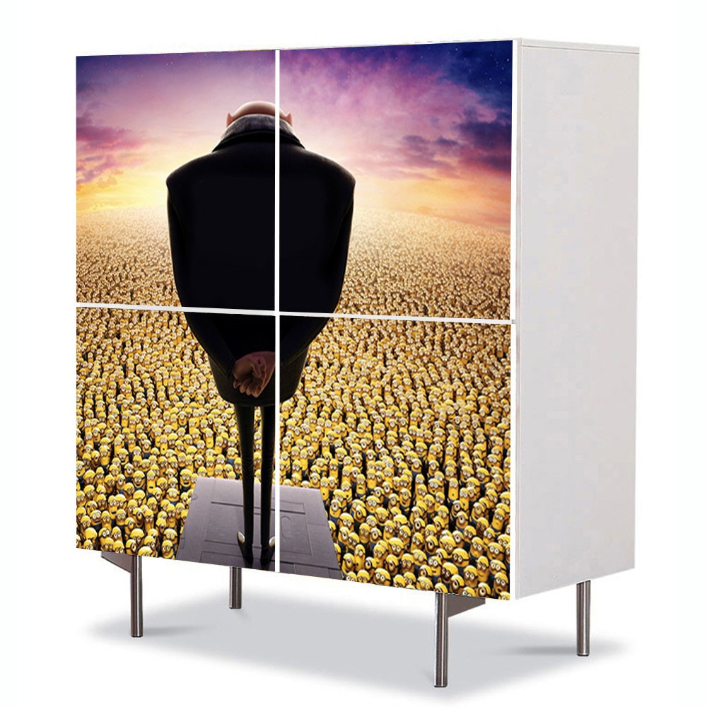 Comoda cu 4 Usi Art Work pentru Copii Animatie Despicable Me 2 Gru si Minions , 84 x 84 cm