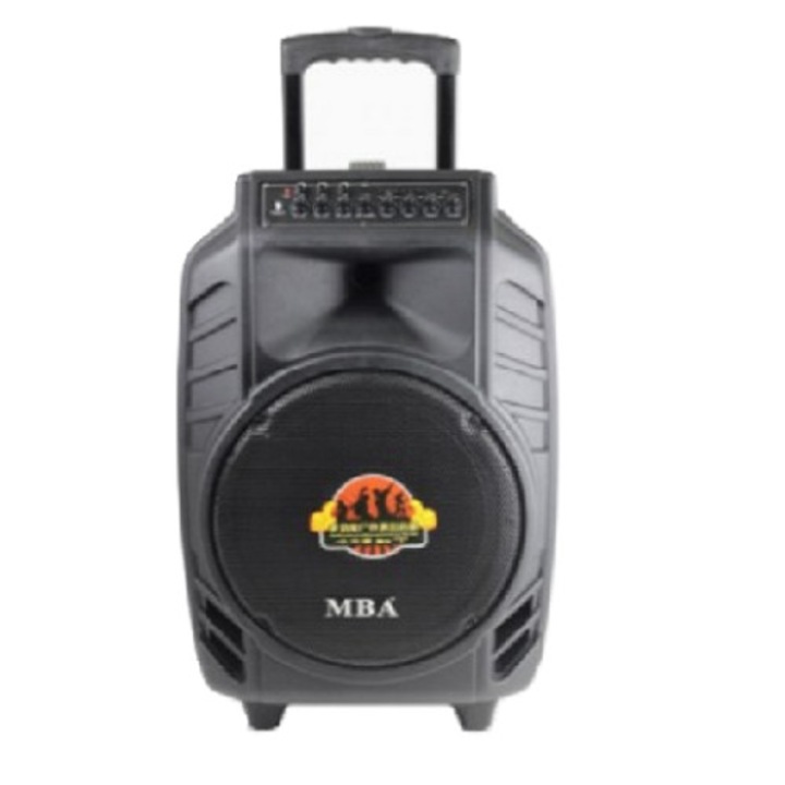 Set Boxa karaoke + 2 Microfoane, MBA, Plastic, 68 x 38 x 37 cm, Negru