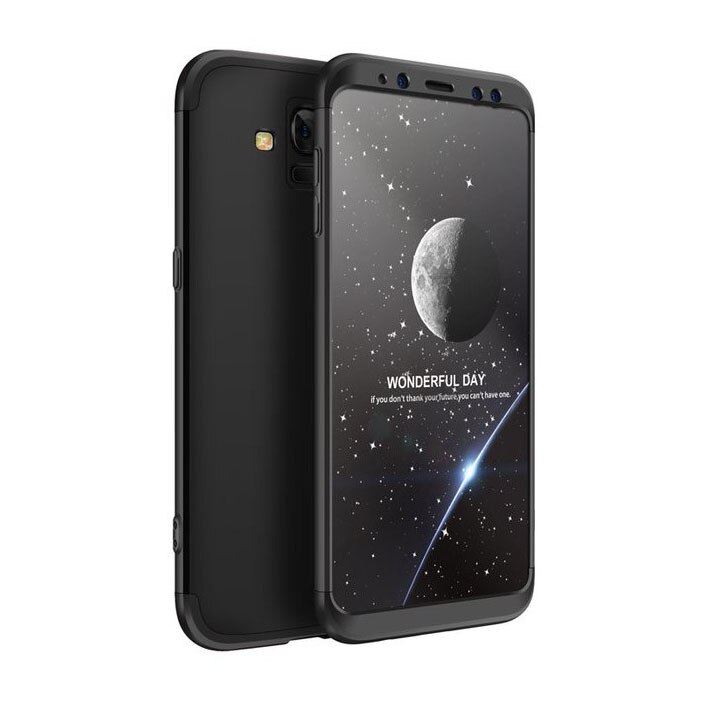 Husa de protectie GKK 360 pentru Samsung Galaxy A8 Plus, Negru