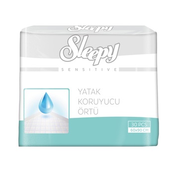 Paturici absorbante pentru pat SLEEPY Sensitive marime 60 X 90 cm, 30 bucati Paturici absorbante pentru pat SLEEPY Sensitive marime 60 X 90 cm, 30 bucati