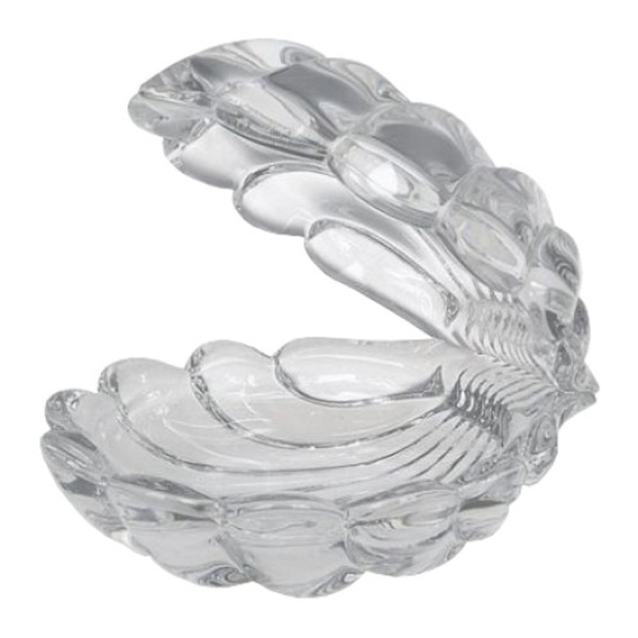 Kagyló alakú kristálydoboz 7x8 cm