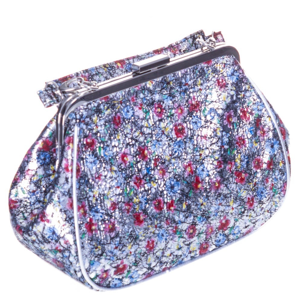 Poseta piele argintie Liza Panait I-166E
