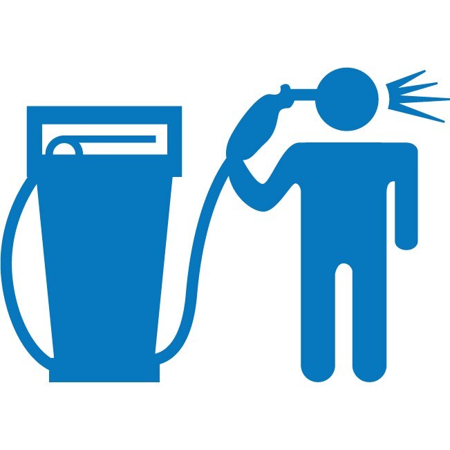 Sticker auto - Carburant scump - Albastru - 25x18 cm