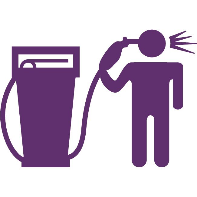 Sticker auto - Carburant scump - Indigo - 25x18 cm