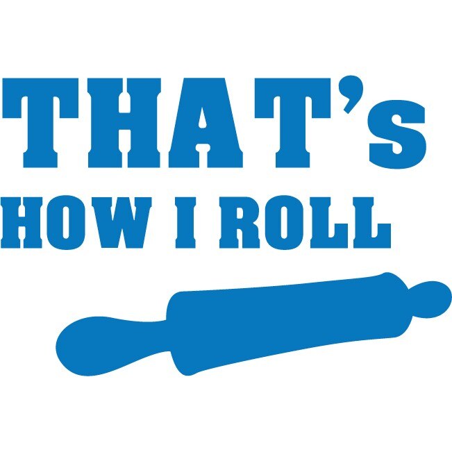 Sticker auto - How I roll - Albastru - 25x17 cm