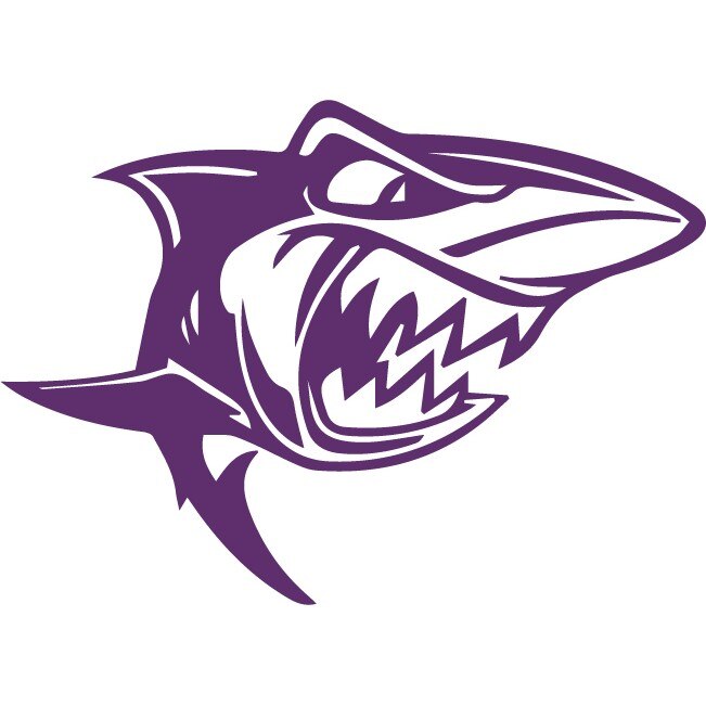 Sticker auto - Rechin - Indigo - 35x25 cm