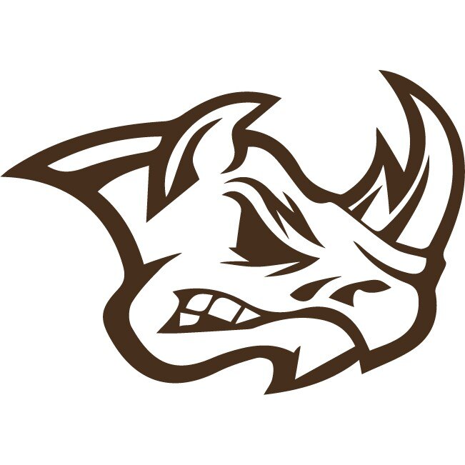 Sticker auto - Cap de rinocer - Choco - 25x18 cm