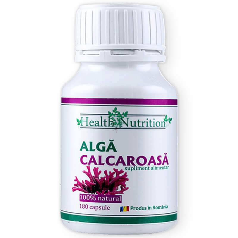 Alga calcaroasa 100% naturala Health Nutrition 180 capsule calciu si magneziu