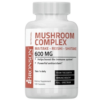 Complex Ciuperci medicinale Maitake Shiitake Reishi - 60 Capsule - Bronson - Made in USA Complex Ciuperci medicinale Maitake Shiitake Reishi - 60 Capsule - Bronson - Made in USA