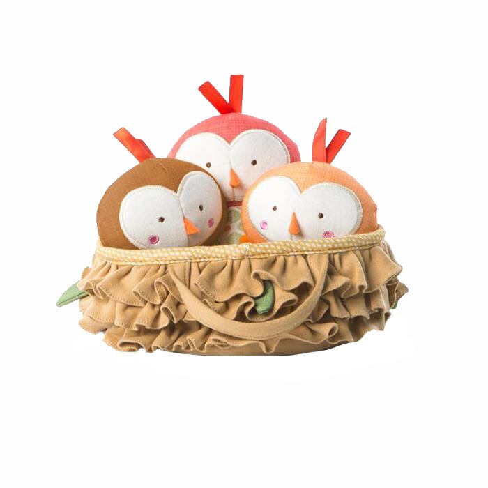 Set 3 jucarii de plus Bright Starts, Baby Bird, Put & Take