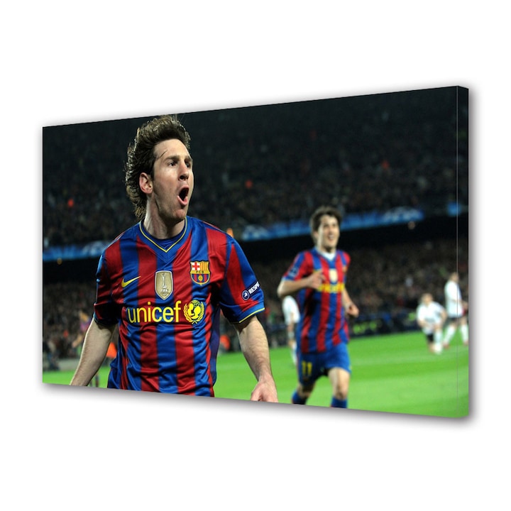 Tablou Canvas BTex ArtDecoMag Modern Personalitati Messi la campionatul de fotbal, 20 x 30 cm