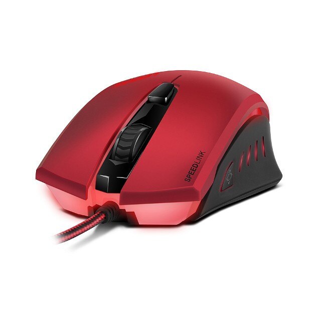 Mouse gaming Speedlink Ledos, Cu fir, 3000 dpi, USB, Rosu