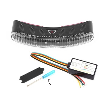 Kit de lumina pentru casca moto, semnalizarea franarii si semnalizari bazat pe tehnologia de transmisie wireless cu 8 leduri - Phuture® Kit de lumina pentru casca moto, semnalizarea franarii si semnalizari bazat pe tehnologia de transmisie wireless cu 8 leduri - Phuture®