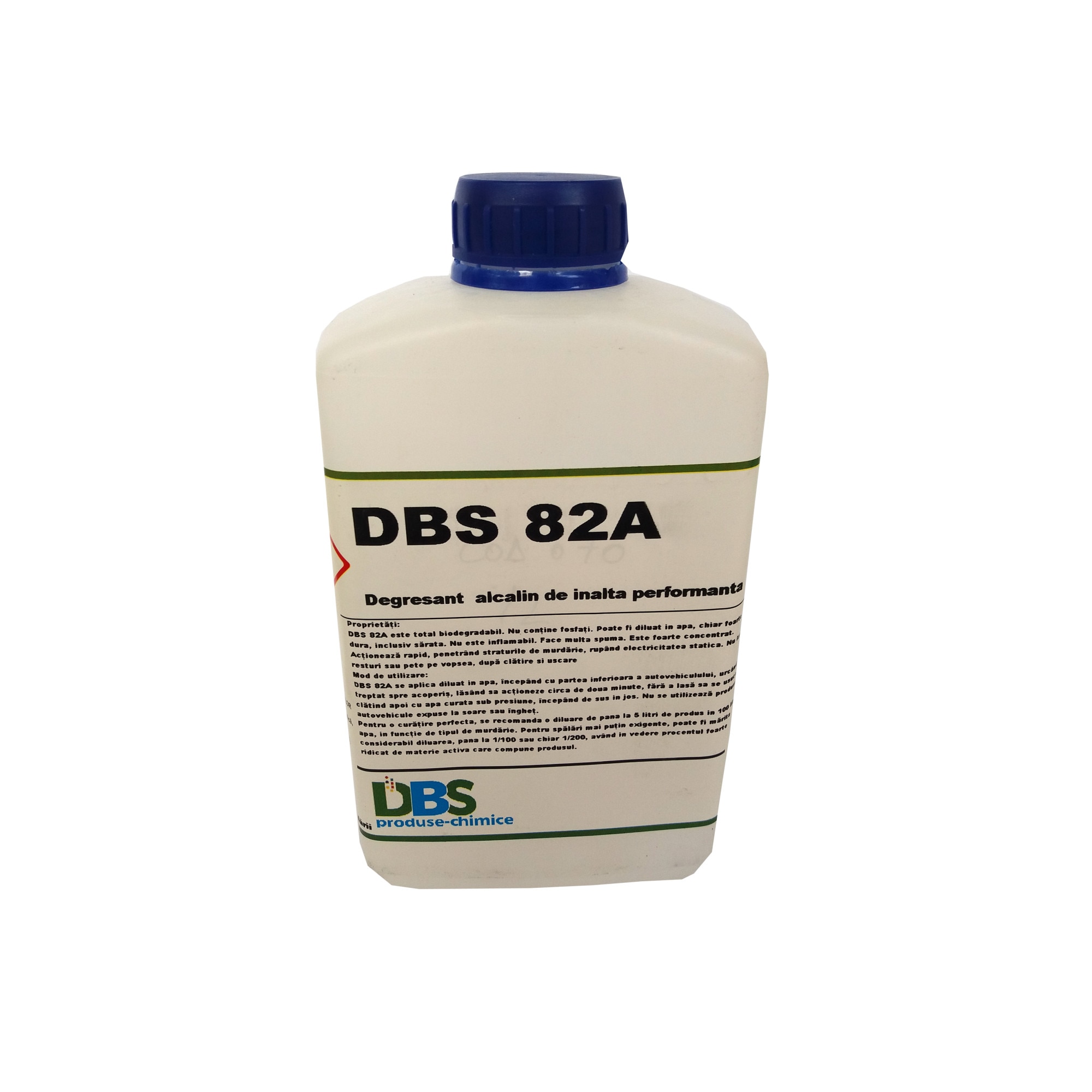 Degresant auto alcalin profesional concentrat, de inalta performanta, biodegradabil DBS 82A 1L