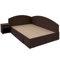Set Pat COLT MarcelProd cu 1 Noptiera, 160x200cm, Wenge