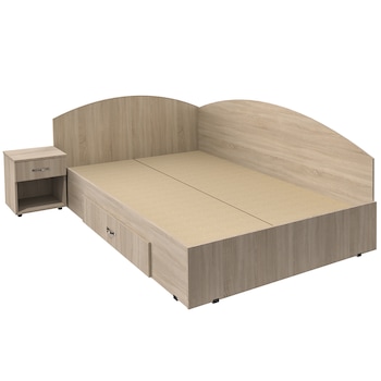 Set Pat COLT MarcelProd cu 1 Noptiera, 140x200cm, Sonoma Set Pat COLT MarcelProd cu 1 Noptiera, 140x200cm, Sonoma