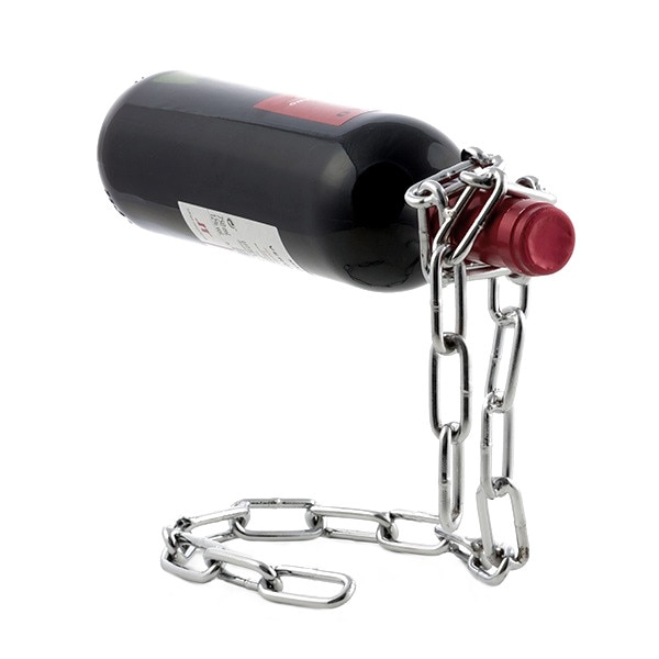 Suport Lant Metalic pentru Sticle InnovaGoods, 19x14x18 cm