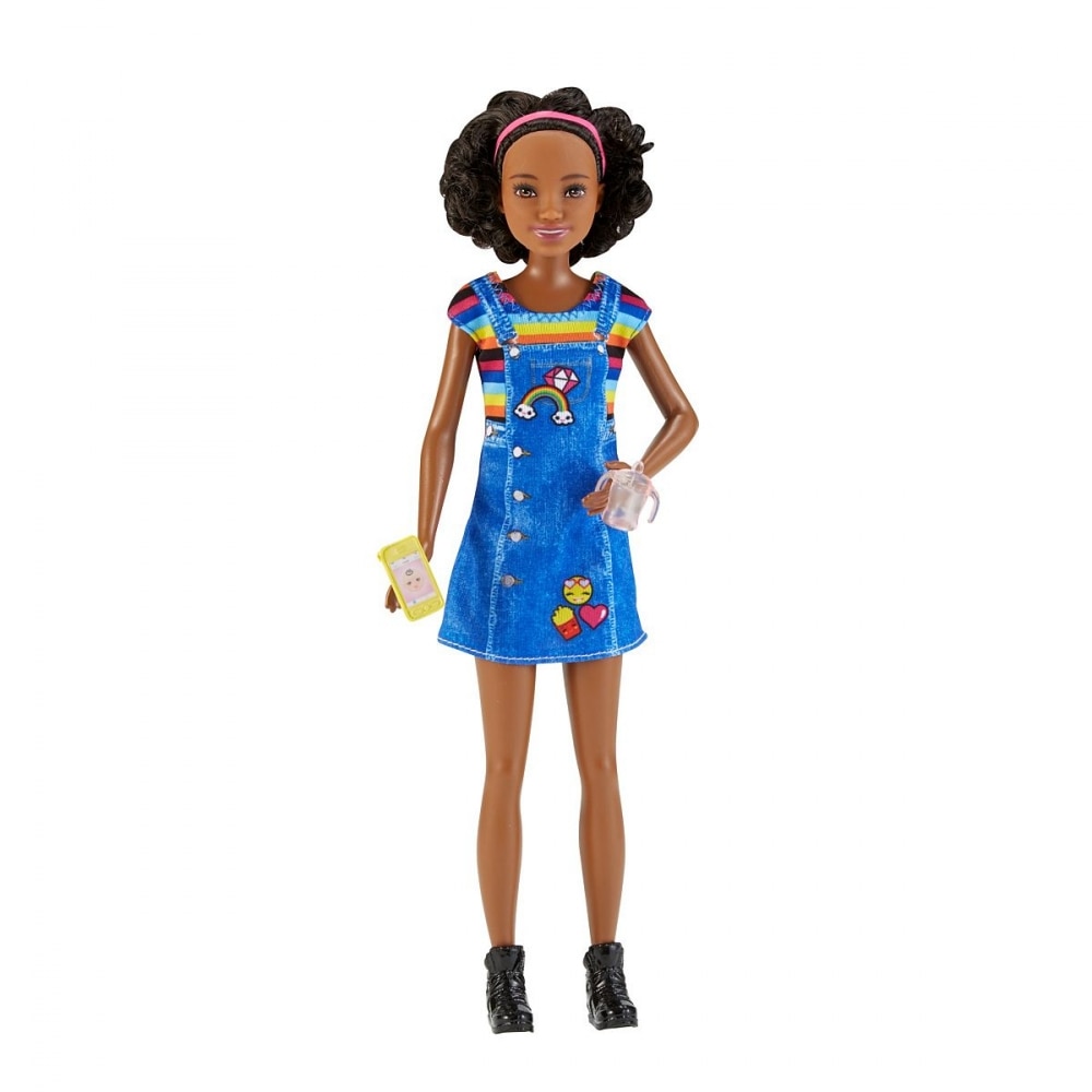 Papusa Mattel Barbie Skipper Babysitters Mulatra