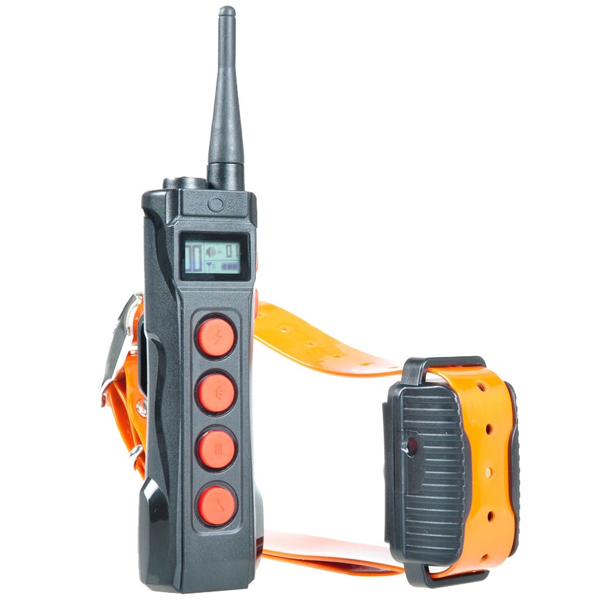 Zgarda dresaj caine Aetertek cu functie automata antilatrat, 1000m, reincarcabila, rezistenta la apa