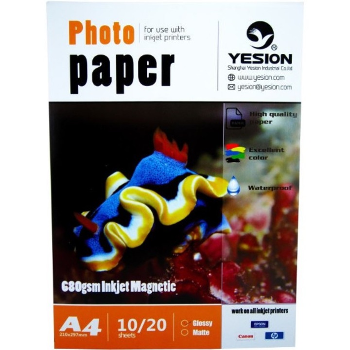 Fotópapír YESION A4 Magnetic Glossy egyoldalas 680g/m2 20 lap/csomag