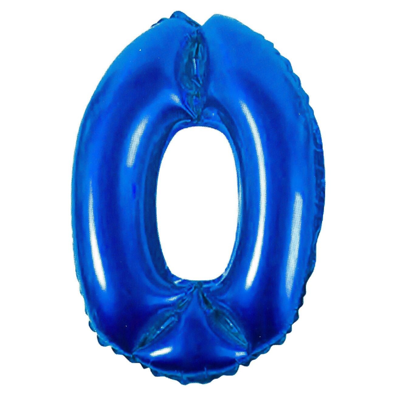 Balon folie cifra 0,Zola®, Albastru, 54x76 cm