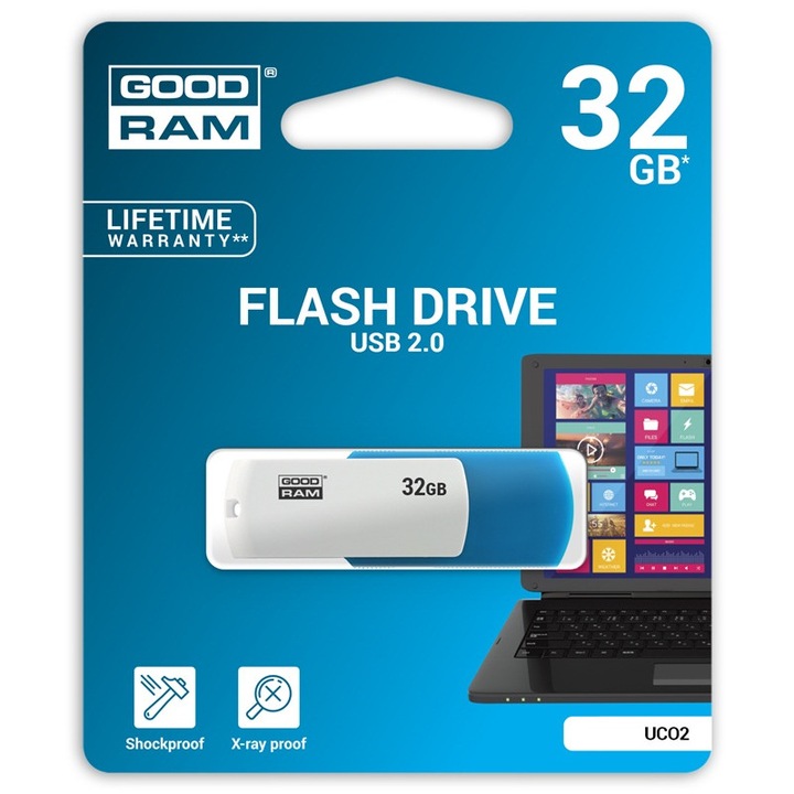 GoodRam Color Mix USB memória, 32 GB, USB 2.0, többszínű