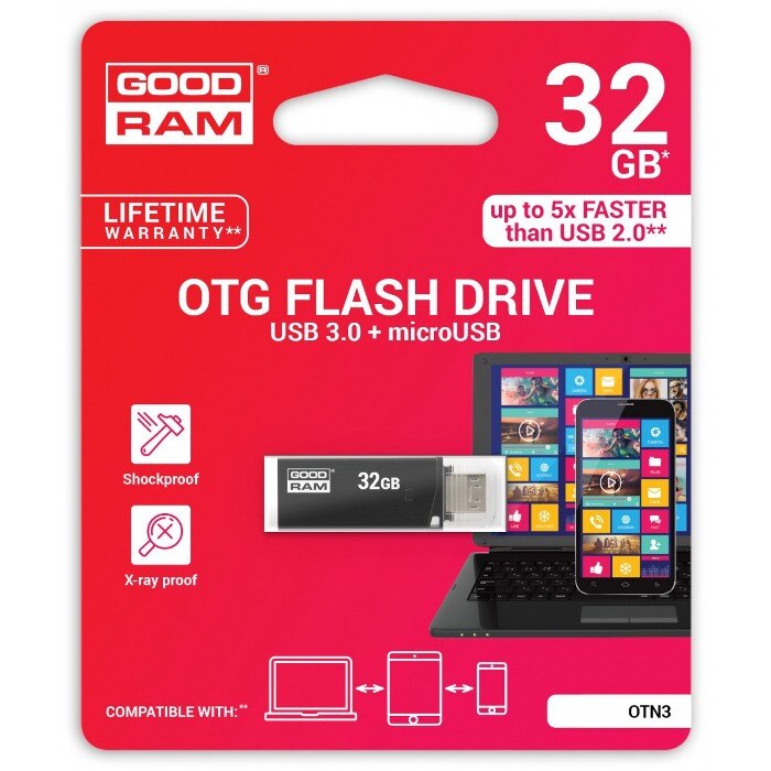 Memorie USB Goodram, 16GB, USB 3.0, Negru