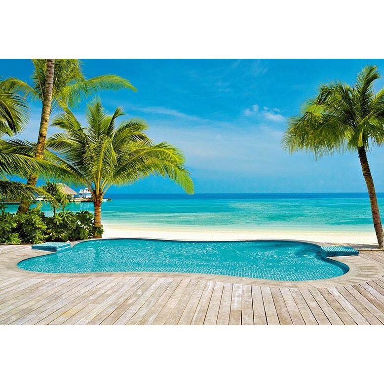 Fototapet natura, Pool, cod 127, dimensiuni H - 254 / L - 366 , lavabil, usor de montat si de curatat, adeziv inclus
