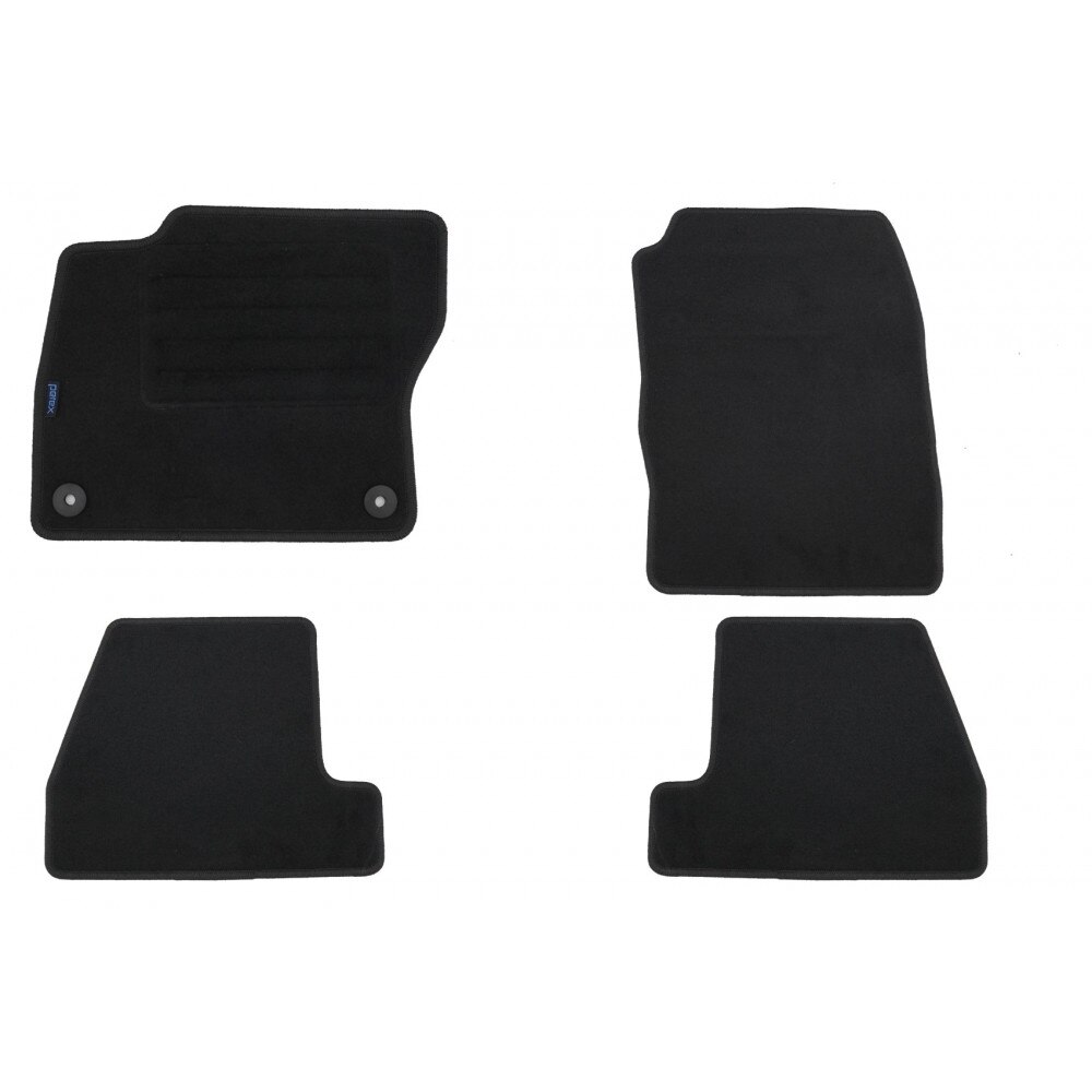 Set 4 covorase auto PETEX din mocheta, negru, compatibil cu Ford Focus 03/2011-05/2015, Focus Turnier 05/2011-05/2015