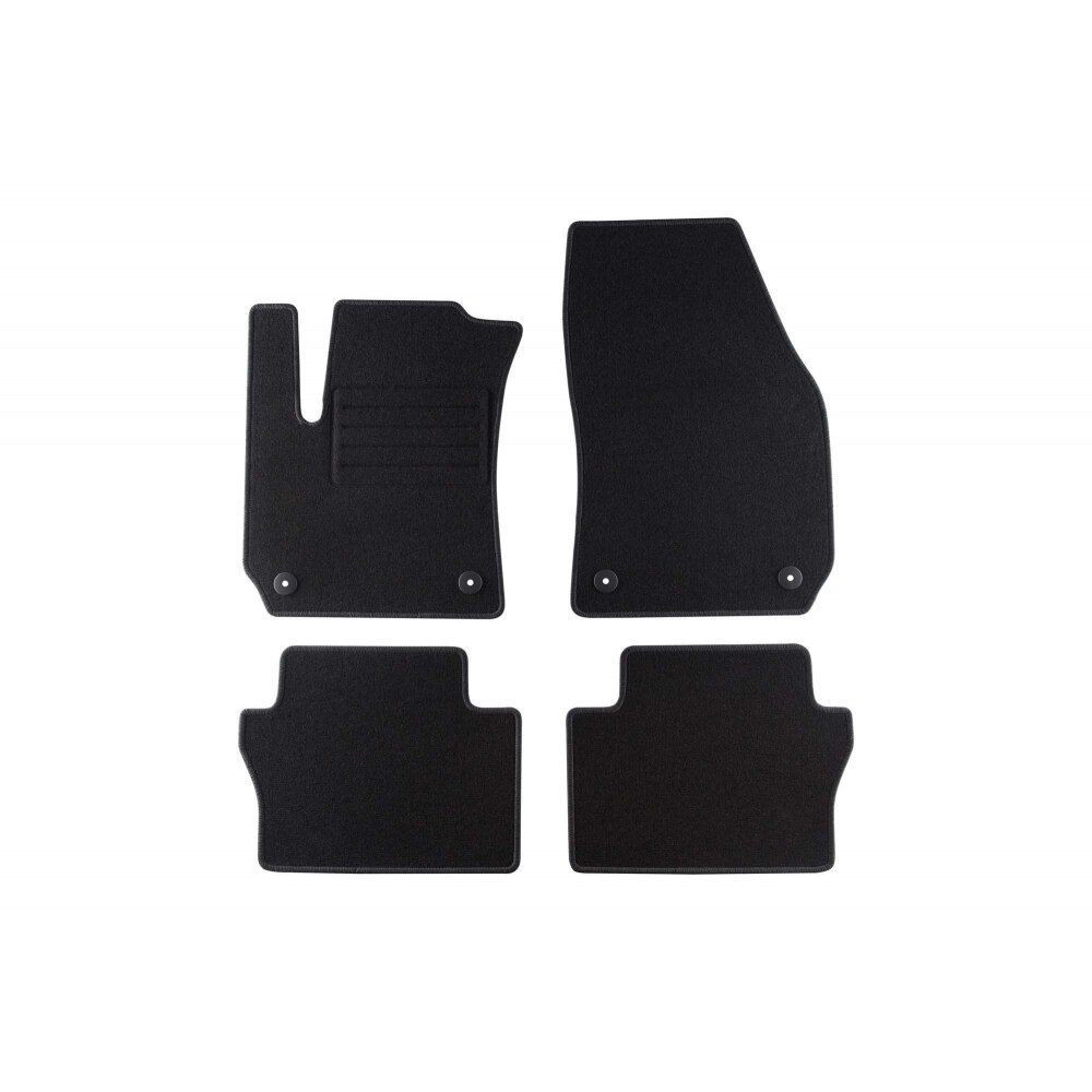 Set 4 covorase auto PETEX din mocheta, negru, compatibil cu Opel Zafira B 07/2005-12/2014