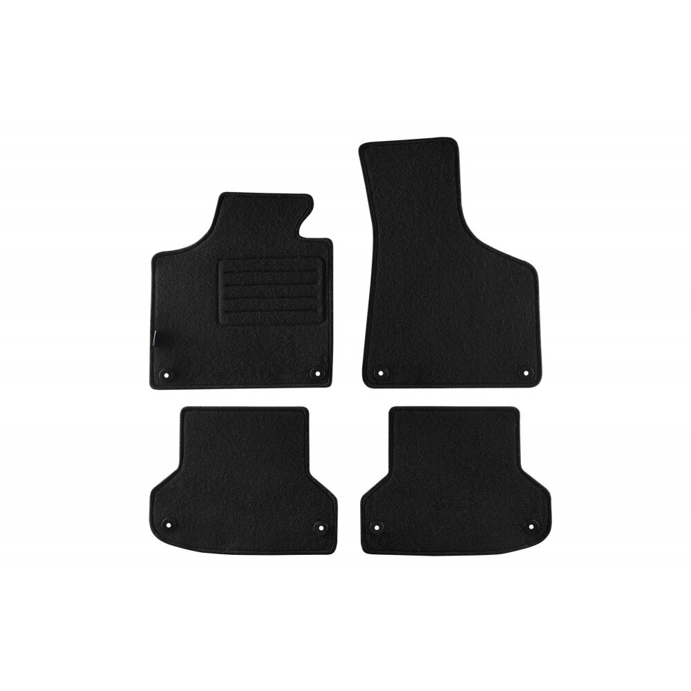 Set 4 covorase auto PETEX din mocheta, negru, compatibil cu Audi A3 05/2003-08/2012 3-Tourer, A3 Sportback 09/2004-01/2013 5-Tourer, S3 01/2007-2012